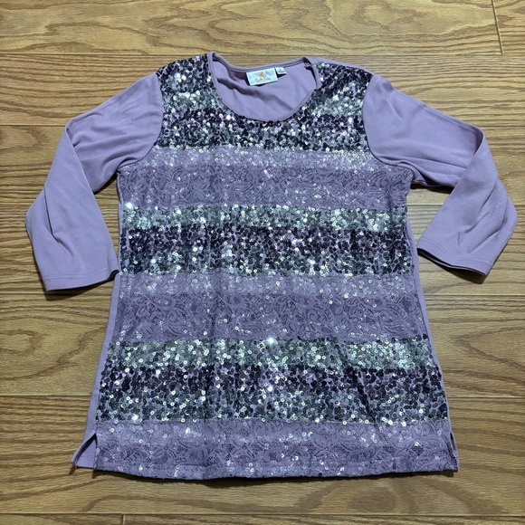 Quacker Factory Shirt Medium - Picture 1 of 6